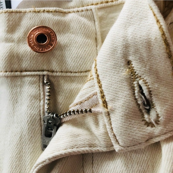 NWT Outland Denim Lucy Relaxed Skinny High Rise Jean Ecru Size 26/30 - Picture 9 of 15